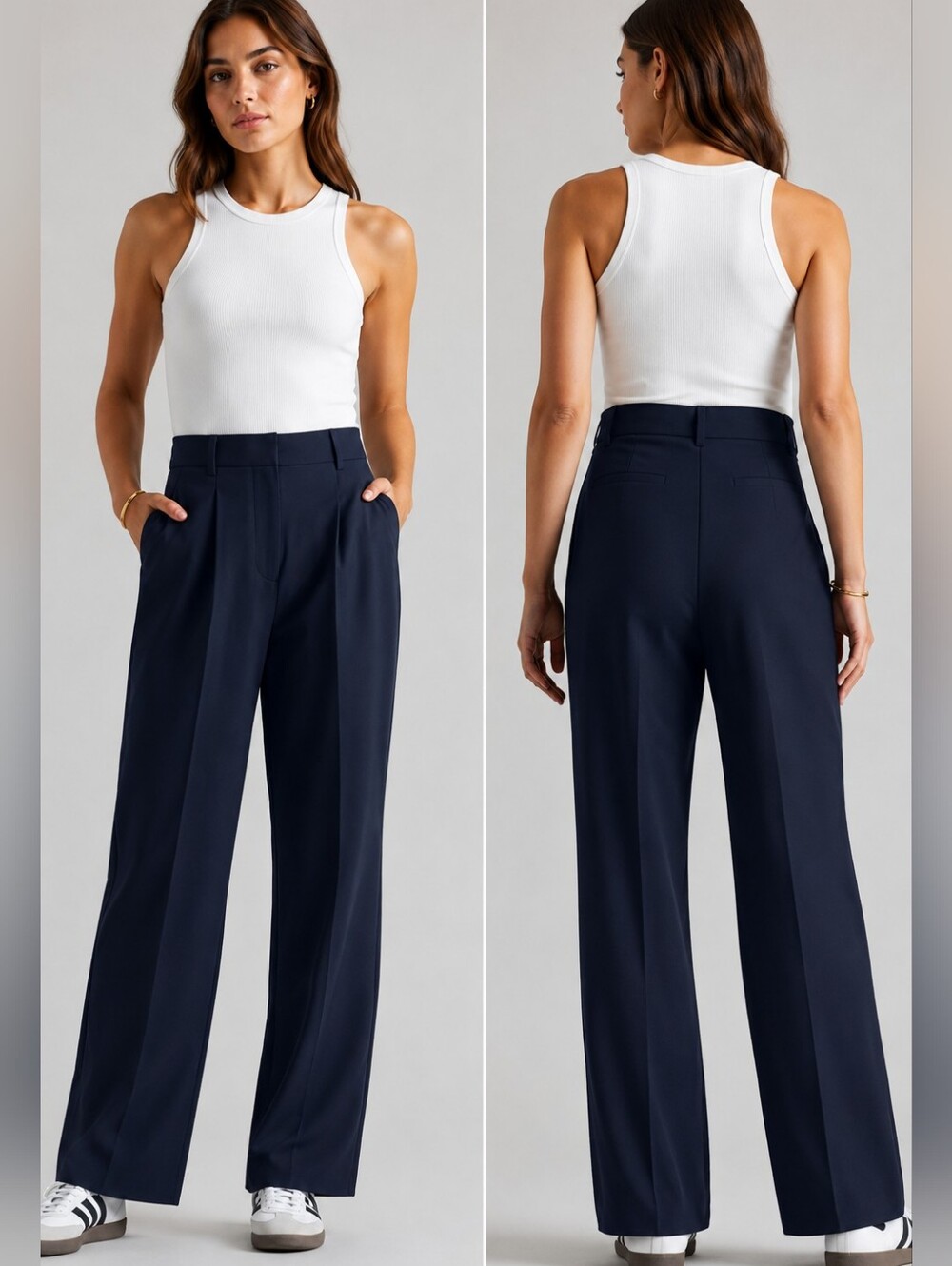 RHONE Commuter Pleated Trouser Pants Navy Blue Size 12 NWT